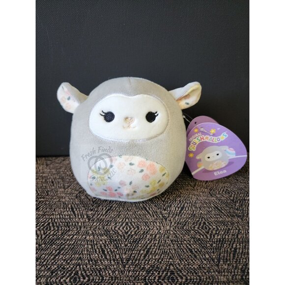 Squishmallows Elea the Lamb with Flower Belly 5 Inch - Picture 1 of 3